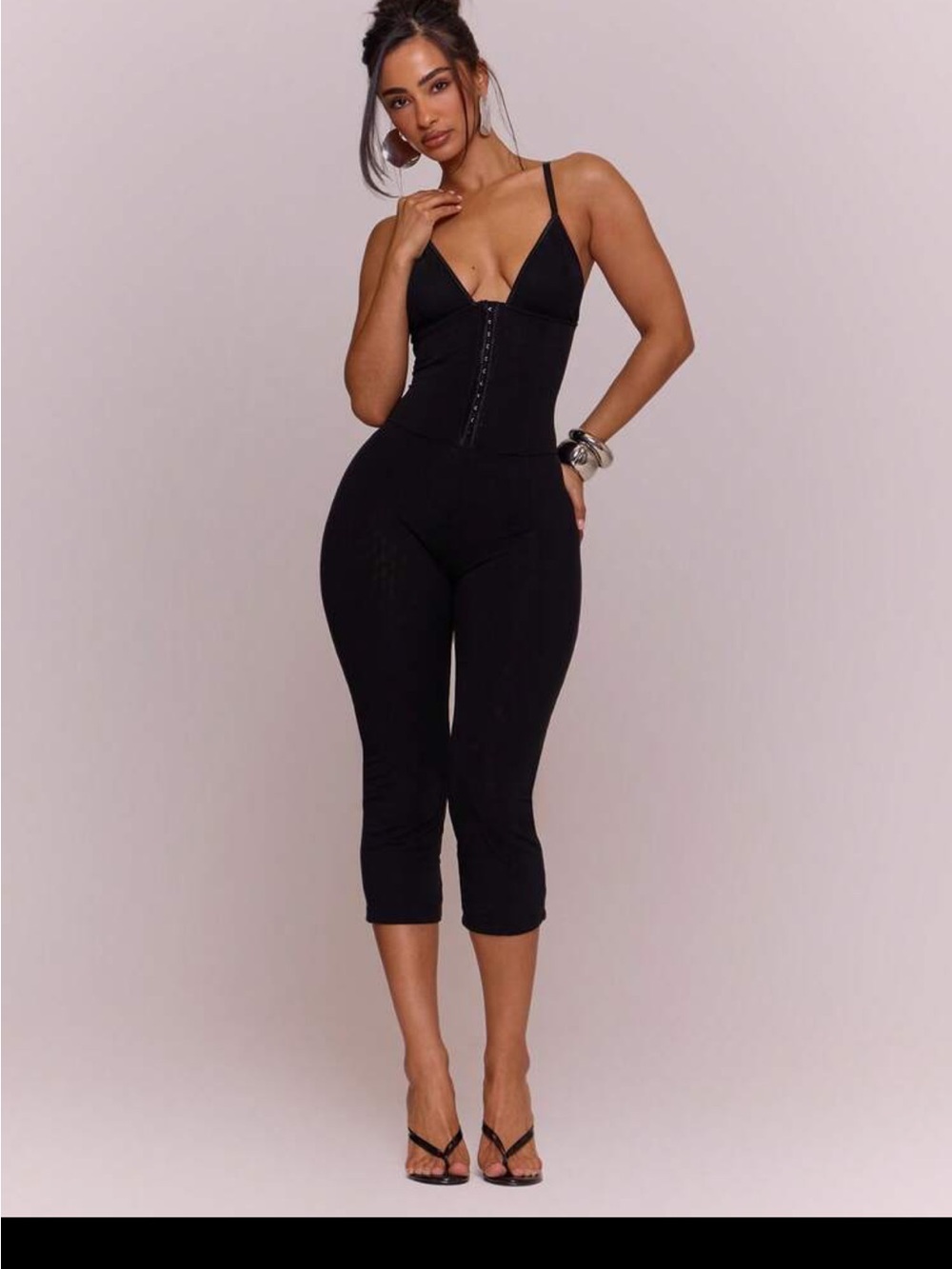 Shein Musera Black corset jumpsuit